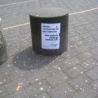 In front of the station in Amersfoort  sticked at 21-04-2012